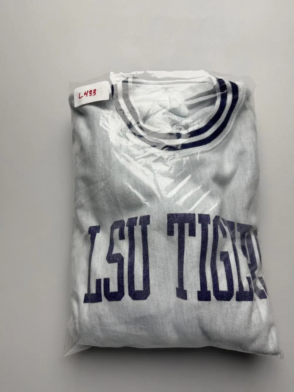 LSU Tigers Sweatshirt Mens Large Gray NCAA Football Champion Reverse Weave